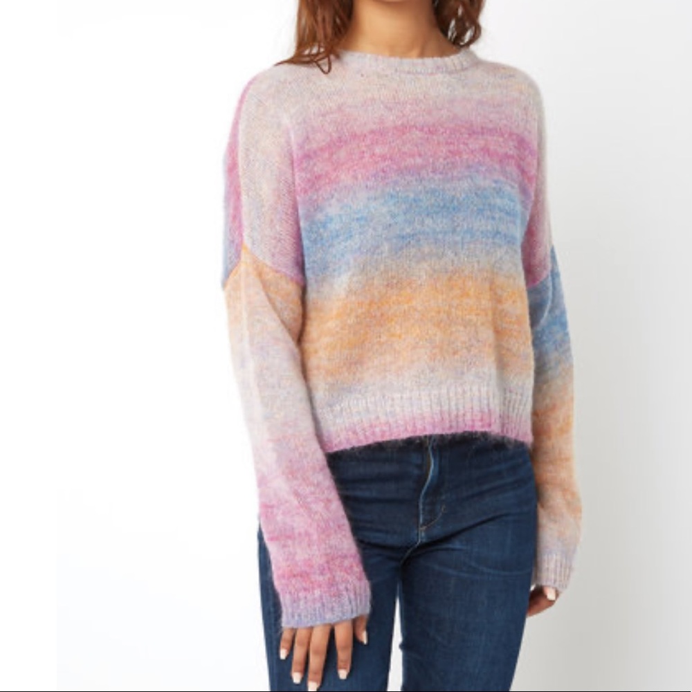 Rails Multicolor Pastel Stripe Crewneck Sweater